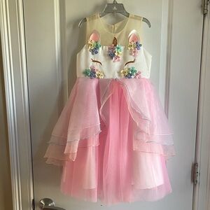 Pink Unicorn Kids Costume Dress Size 4/5 years